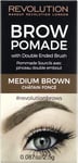 Makeup Revolution Brow Pomade With Brush - Medium Brown