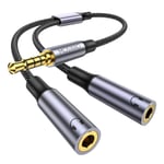 Splitter Audio Jack 3,5 mm Câble, Splitter Microphone et Câble Audio Splitter Microphone 3,5 mm Mâle-Femelle Microphone Casque, Mini-Jack et Splitter, Compatible avec iPod, Téléphone MP3 MP4