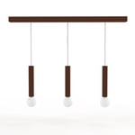 LUMICOM - PURO TRACK Suspension, 3X E27, max 42W, métal, marron corten, D.4cm H.40cm