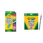 CRAYOLA SuperTips Washable Markers - Assorted Colours (Pack of 24) & Colouring Pencils - Assorted Colours (Pack of 24) | A Must-Have