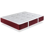 Matelas Ressorts ensaches 160X200 spring supreme, Epaisseur 31 cm, Mousse a memoire de forme, 7 zones de confort