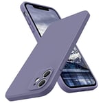 SURPHY Flat Silicone Case Compatible with iPhone 11 Case, Liquid Silicone Slim Fit Case (Individual Protection for Each Len) for iPhone 11 6.1" (Lavender Grey)