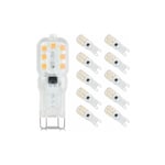 Ampoules G9 led 3W Équivalent G9 Halogène Lampe, Blanc Chaud 3000K, , 360 Degrés, Sans Scintillement,Paquet de 10