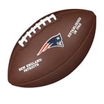 Wilson, American Football, Ballon de Football Américain Team Logo Composite- football, New England Patriots, Cuir mixte, Pour joueurs récréatifs, Brun, WTF1748XBNE