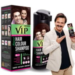 VIP Hair Colour Shampoo for Men & Women 180ml Dark Brown Long Lasting Hair Color