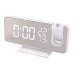 (White Body White Character)FM Radio LED Digital Smart Alarm Clock LED Digita UK