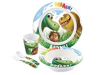 Home Disney Good Dinosaur Coffret Repas pour Bébé en Mélamine, 5 Pièces, Multicouleurs