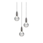 Lee Broom - Crystal Bulb Chandelier 3 Piece - Krom, Klart kristallglas - Kattokruunut - Hopea