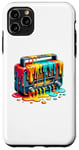 Coque pour iPhone 11 Pro Max Dripping Paint Art Radio Vintage Radios Antiques