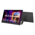 ASUS ZenScreen MB166CR Moniteur USB Portable 16" (15,6" visualisable), Full HD, IPS, USB Type-C, sans Scintillement, Filtre de lumière Bleue, Surface Anti-Reflets, béquille à 360°