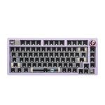 EPOMAKER x LEOBOG Hi75 Aluminum Alloy Wired Mechanical Keyboard Barebones Kit, Programmable Gasket-mounted Gaming Keyboard Kit, Hot Swappable, with Mode-Switching Knob, NKRO for Win/Mac (Purple)