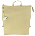 Radley Beige Backpack Bag Size Medium Top Zip Leather Natural Bourton RRP £209