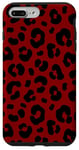 Coque pour iPhone 7 Plus/8 Plus Rouge foncé, points noirs, noir et rouge