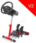 (Attention! La Vente Aux Enchères Concerne Seulement Le Support, Sans Volant Ni Pédales.) For Thrustmaster T80 /T100 /F458 /F430 /Rgt Wheels - V2 Rosso