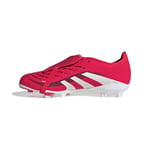 adidas Mixte Enfant Predator League Fold-Over Tongue Firm Ground Football Boots Kids Chaussures, Lucid Red/Cloud White/Core Black, 35 EU