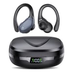 Ecouteurs Bluetooth sans Fil Sport, 60H Casque Bluetooth 5.3 avec CVC8.0 Antibruit, Ecouteurs sans Fil avec 4 ENC Mic, IPX7 Étanche Oreillette Bluetooth, Écouteurs Bluetooth pour Running Noir