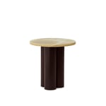 Normann Copenhagen - Dit Table Brown - Honey Onyx - Småbord & sidebord - Mønstret,Brun - Metall/Stein