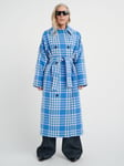 InWear Mitzie Long Sleeve Coat, Blue Check