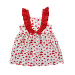 HINK Baby Dresses For Girl,Toddler Kids Baby Girls Sleeveless Bow Love Print Dress Clothes 6-8 Years Red Girls Dress & Skirt For Baby Valentine'S Day Easter Gift