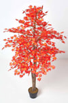 Red Maple Tree Artificial Plant with Pot, 160 cm