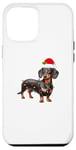 Coque pour iPhone 12 Pro Max Dachshund Santa Funny Xmas Lights Dachshund Merry Christmas