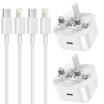 iPhone Charger,2 Pack iPhone Fast Charger Cable and Plug 20W Quick Charge for Apple iPhone 14 13 12 11 Pro Max XS Max XR X SE 8 8 Plus,1M 3FT Long New Rapid USB C to Lightning Charging Lead and Plug