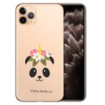 Coque Iphone 12 MINI panda fleur personnalisee