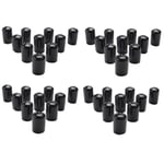 Tlily - 40 Pièces Caoutchouc Embouts Couvercle de Capuchon Boulon Tube Rond en pvc id 16 mm Protecteurs Filetage Vis Noir