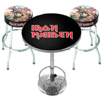 IRON MAIDEN - Trooper Bar Set Table  2 X Bar Stools - Preorder - New - U72z