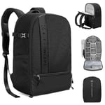 K&F Concept Camera Backpack, Hard Shell Camera Bag Large Photography Backpack with 15.6" Laptop Compartment & Rain Cover