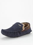 Barbour Monty Slippers - Navy Suede, Navy Suede, Size 8, Men