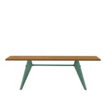Vitra - EM Table 200, Base Prouvé Blé Vert - Natural Solid Oak - Matbord