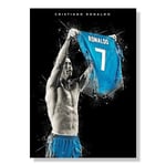 Skandinavisk Enkel Vägg Konst Fotboll Star Cristiano Ronaldo Hd Canvas Plakat Skriv Ut Färgglada Hem Sovrum Vardagsrum Inredning 5 20x30cm no frame