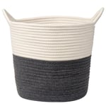 Cotton Rope Basket Woven Laundry Basket Toy Storage Washing Basket for Laundry Toys Large Planter Cover Wicker Laundry Baskets Laundry Hamper With Handle 12"x 12"