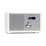 Ambient Radio DAB/DAB+ FM Bluetooth 5.0 Ecran LCD Réveil Design Bois Blanc