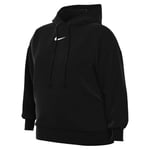 Nike Top W NSW Phnx FLC Os Po Hoodie Pl, Black/Sail, DV4984-010, 3X