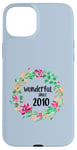 Coque pour iPhone 15 Plus Wonderful Since 2010 15th Birthday Flower Born In 2010