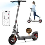 SISIGAD Electric Scooter for Adult,10 inches Tires,42KM 10.4Ah Long Range,500W Peak Motor 3 Speed, Portable and Foldable Scooter Electric with App Control, Smart LCD Display,Dual Shock Absorption