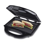 BTSSA Electric Grill Indoor Grill, Removable Nonstick Dishwasher Safe Plates, with Double-Sided Heating Plates, Thermostat Control, Easy-To-Clean 750W