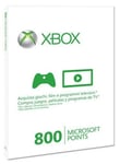 Microsoft X360 Live 800 Points Carte à Manches Microsoft