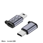 USB-C till Micro USB Mini USB Adapter Typ-C Hona till Micro USB Micro F To MiniUSB M