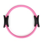 Phoenix Fitness Pilates Ring - Double Handle Exercise Circle Fitness Magic Circle Resistance Ring Dual Grip for Yoga Core Training - 15 Inch (Pink)