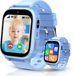 4g Montre Connectée Enfant Gps - Montre Téléphone Enfant Avec Carte Sim Gps Appel Sos Vidéo Ip68 Etanche Jeux, Réveil Mode Classe, Montre Intelligente Enfants Cadeau Pour Fille Gar[Wat081571]