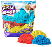 Kinetic Sand, Online Exclusive 2.7kg Mega Mixin’ Bag with 900g Each of Red, Yellow and Blue Play Sand, Sensory Toys for Kids Ages 3 and up