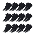 KOPNHAGN Chaussettes Basses Homme 43-46 47-49 Femme 35-38 39-42, Lot de 12 Paires (EU 47-49, Noir)