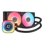 Corsair iCUE LINK TITAN 240 RX LCD AIO Kjøler (sort) 240mm  AM4/5  LGA 1851/1700  300 - 2100 RPM ±10%