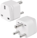 2-Pack UK to India Plug Adapters,  India Power Converter Universal Travel Adapte