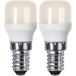 Päronlampa LED 1,4W 133lm E14 Opal, 2-pack