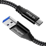 Câble Usb C 1,5 M ¿ Usb A Vers Type C 3.2 Gen 2 Cordon Tressé 10 Gbit/S Android Auto Type C Câble De Données 3 A Charge Rapide Compatible Avec Ssd Portable Galaxy S23 X-Box Ps5 Contrôleur[X56]