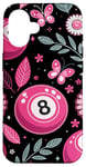 iPhone 16 Retro Pink Lucky Disco 8 Ball For Women Case